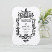 Barokrococo 18e-eeuwse draak Rocaille grens Kaart (Staand voorkant)