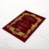  barokrococo bloemenkransen & cherubs folie uitnodiging (Gedraaid)