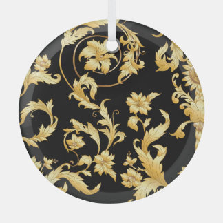 Barokrococo, Victoriaans bloemmotief. Glas Ornament