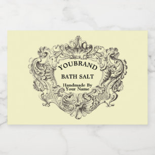  barokrococo Victoriaans Sjabloon Voedselcontainer Etiket