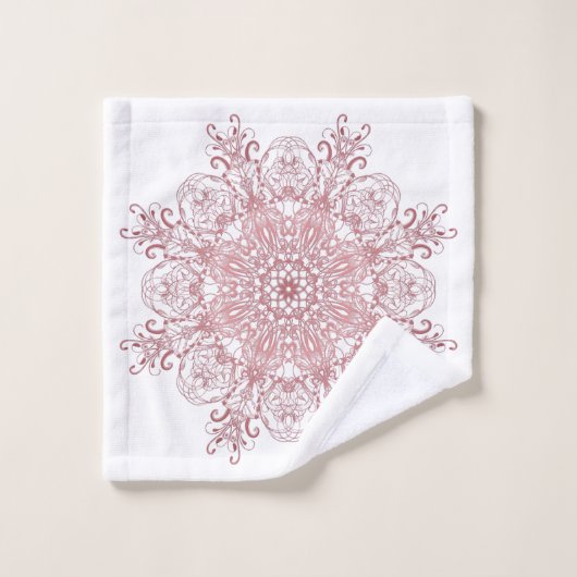 barokstijl floral coral mandala bad handdoek (Wasdoekje)