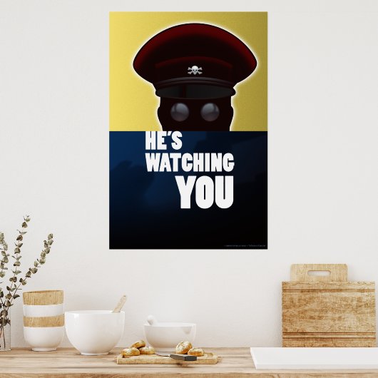 Baron Crossbones - affiche "Il vous regarde" (Cuisine)