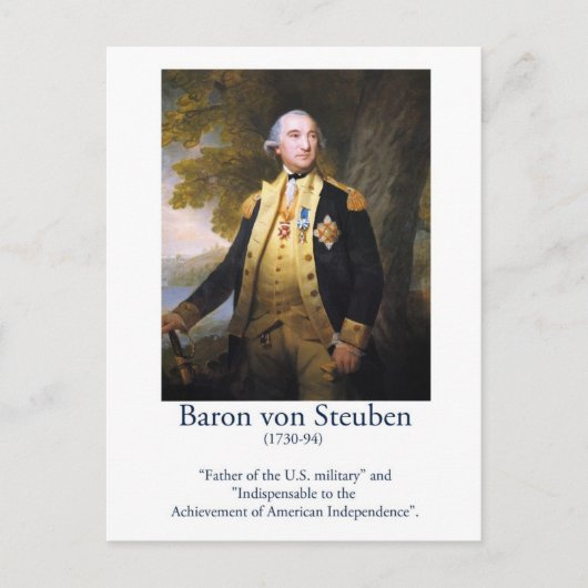 Baron von Steuben - Militaire VS Briefkaart (Voorkant)
