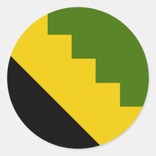 Baronie van de Steppes Populace Badge Ronde Sticker (Voorkant)