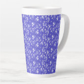 Baronstaal - blauw bloempatroon latte mok (Rechterhoek)