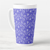 Baronstaal - blauw bloempatroon latte mok (Linkerhoek)