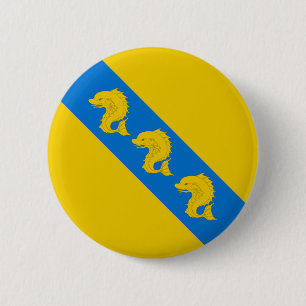 Barony van Kraé Glas Populace Badge Ronde Button 5,7 Cm