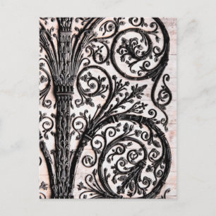 Baroque  architectuur Decoratief Ironwork Briefkaart