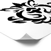 Baroque Black afdrukken Poster (Hoek)