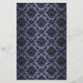 Baroque Blue Victoriaans Scrapbook Paper Briefpapier (Voorkant)