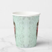  Baroque Cherub met hart Papieren Bekers (Rechts)