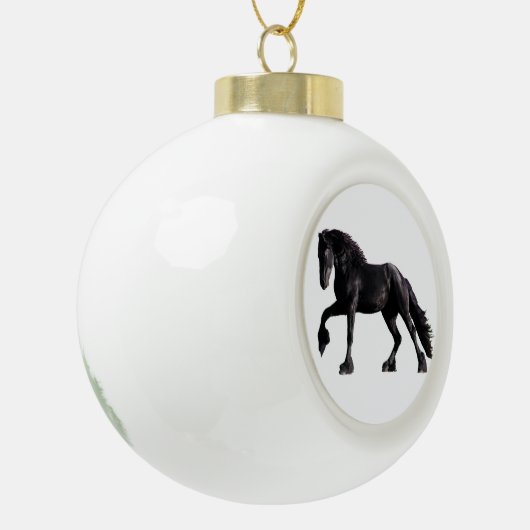 Baroque Colt Keramische Bal Ornament (Links)
