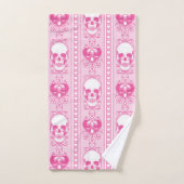 Baroque Crâne Motif rose (Serviette à main)