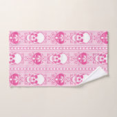Baroque Crâne Motif rose (Serviette à main)