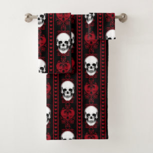 Baroque crâne Motif rouge