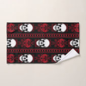 Baroque crâne Motif rouge (Serviette à main)