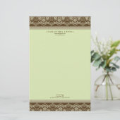 Baroque Damask Designer papeterie :: sage (Debout devant)