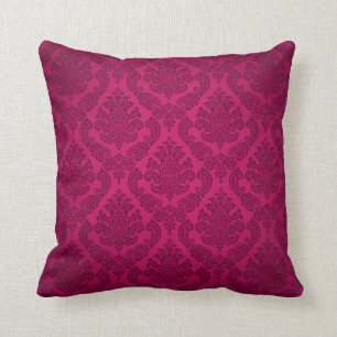 Baroque  Damask   fuchsia Kussen