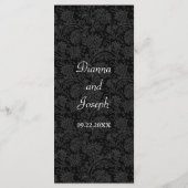 Baroque Ebony Plaque Menu Carte Rack (Dos)