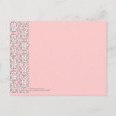 Baroque en Baby shower rose Invitation (Dos)