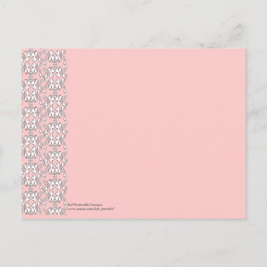 Baroque en Baby shower rose Invitation (Dos)