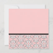 Baroque en Faire-part bébé rose (Dos)