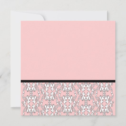 Baroque en Faire-part bébé rose (Dos)