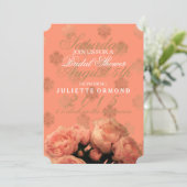 Baroque Et Peonies - Invitation À La Douche Nuptia (Debout devant)