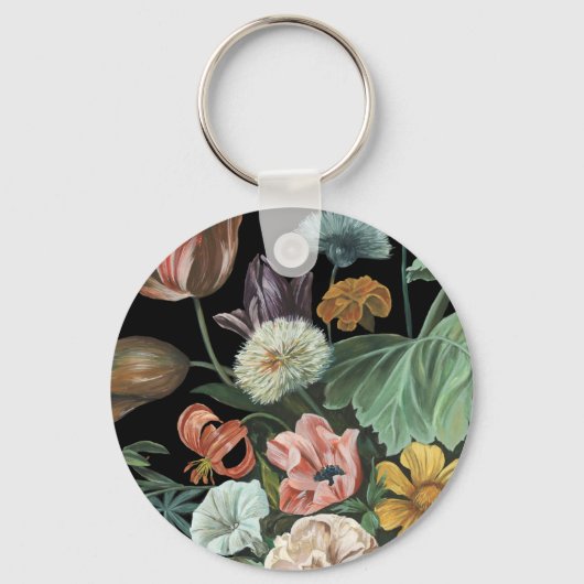 Baroque Floral - Bouquet of Flowers Sleutelhanger (Voorkant)