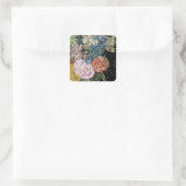 Baroque Floral - Bouquet Vierkante Sticker (Tas)