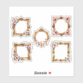 Baroque Floral Frame Cutout Sticker Sheet (Vel)