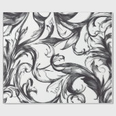 Baroque Flourish Wrapping Paper Cadeaupapier (Vlak)