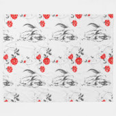 Baroque Horse Fleece Blanket Deken (Voorkant (Horizontaal))