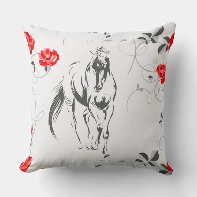 Baroque Horse Pillow Kussen (Voorkant)
