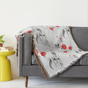 Baroque Horse Throw Deken