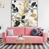 Baroque-inspired Elegant Vine Canvas Afdruk (Insitu (Woonkamer))