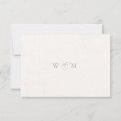 Baroque Ivory Elegant Wedding RSVP Card (Dos)
