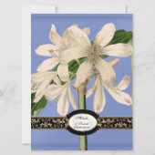 Baroque  Lily Gold Formal Elegant Wedding Kaart (Achterkant)