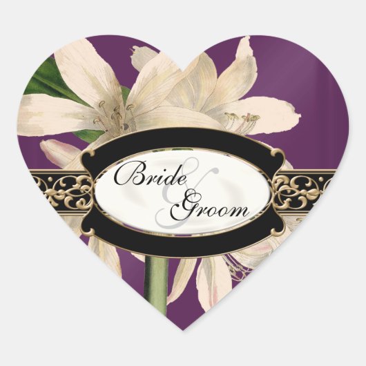 Baroque  Lily Gold Formal Favor Gift Labels (Voorkant)