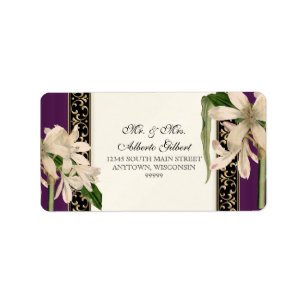 Baroque Lily Gold Formal Matching Address Etiket