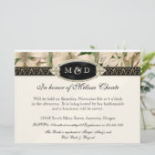 Baroque  Lily Gold Formal Save the Date (Staand voorkant)