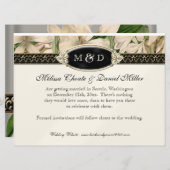 Baroque  Lily Gold Formal Save the Date Kaart (Voorkant / Achterkant)