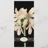 Baroque Lily Gold Formal Wedding Menu (Achterkant)