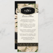 Baroque Lily Gold Formal Wedding Menu (Voorkant / Achterkant)