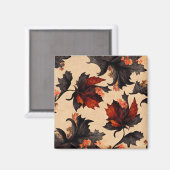 Baroque Maple Leaves Pattern Magneet (Voorkant / Achterkant)