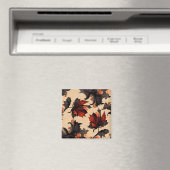 Baroque Maple Leaves Pattern Magneet (Insitu (Vaatwasser))