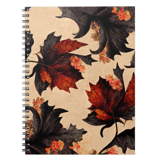 Baroque Maple Leaves Pattern Notitieboek (Voorkant)