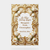 Baroque Opulence Tulipes Blanches Mariage Orné d'O (Recto)