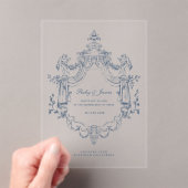 Baroque Ornament Wedding Acrylic Invitation (In situ (ordinateur de poche))
