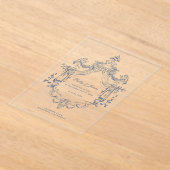 Baroque Ornament Wedding Acrylic Invitation (Poser)